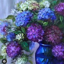 Схема вышивки «Букет гортензий»