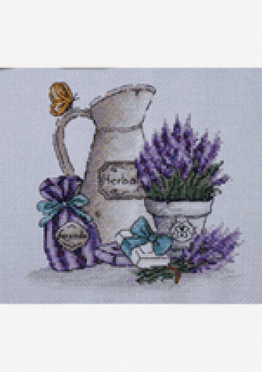 Лаванда в кувшине - винтаж, лаванда - предпросмотр