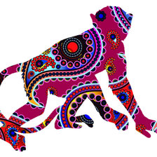 Схема вышивки «обезьяна»