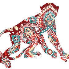 Схема вышивки «обезьяна»