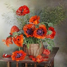 Схема вышивки «Маки»