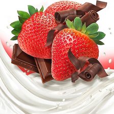 Схема вышивки «Клубника с шоколадом»