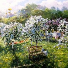 Схема вышивки «Летний сад»