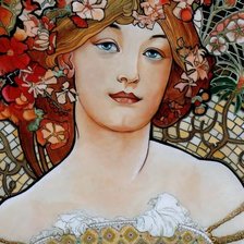 Схема вышивки «девушка»