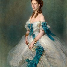 Схема вышивки «девушка в белом»