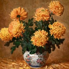 Схема вышивки «Хризантемы»