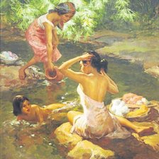 1953 Ladies on the Stream