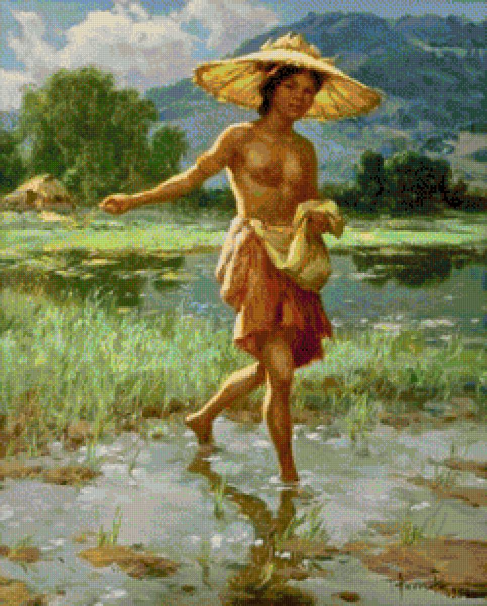 1951 Lady on the Rice Field - amorsolo, lady - предпросмотр