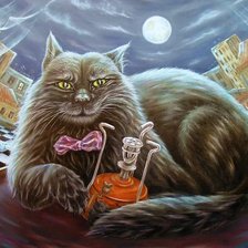 Схема вышивки «кот»