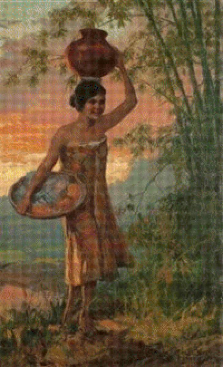 1936 Lady with Jar - amorsolo, lady - предпросмотр