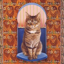 Схема вышивки «кот»