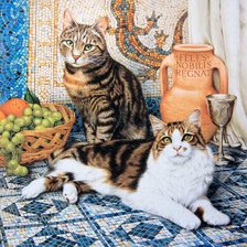 Схема вышивки «кот»