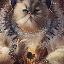 Схема вышивки «кот»