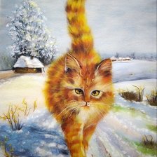 Схема вышивки «кот»