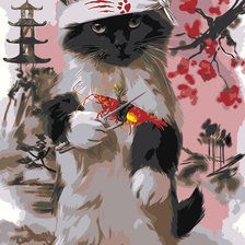 Схема вышивки «кот»