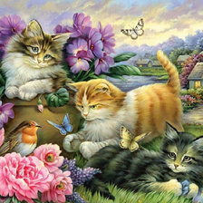 Схема вышивки «кот»