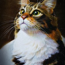 Схема вышивки «кот»