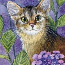 Схема вышивки «кот»