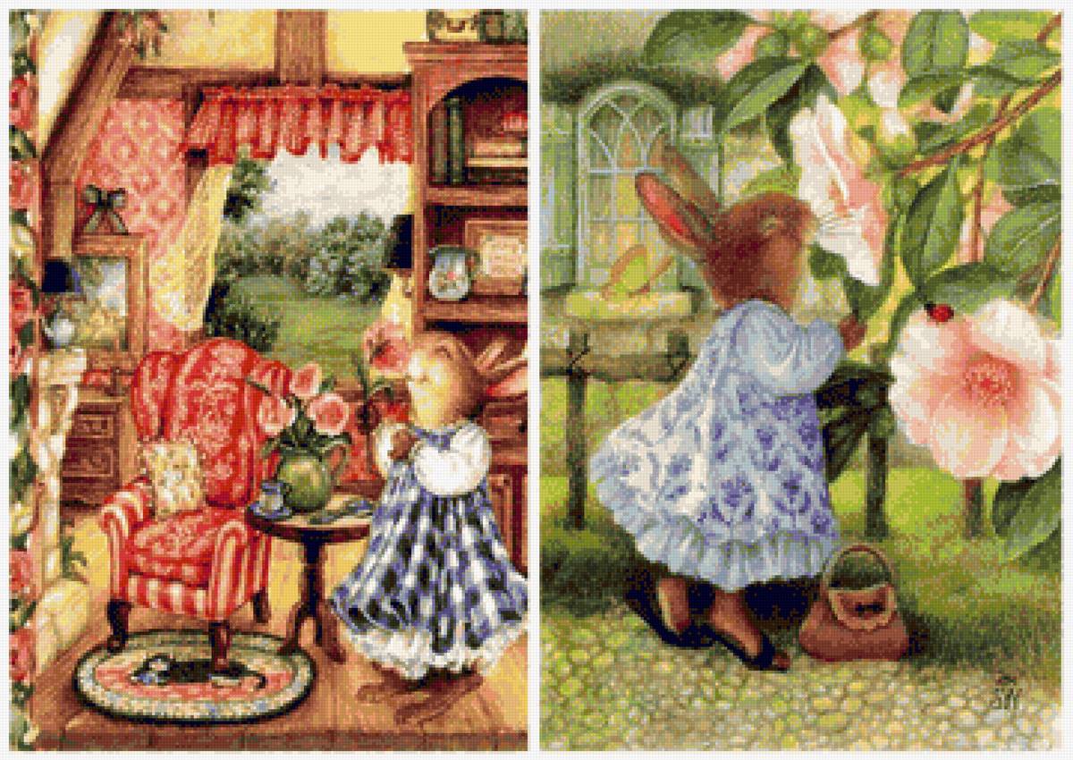 кролики квіти - предпросмотр