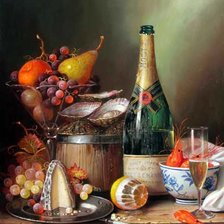 Схема вышивки «винный натюрморт раймонд кемпбелл»