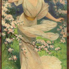 Схема вышивки «девушка»