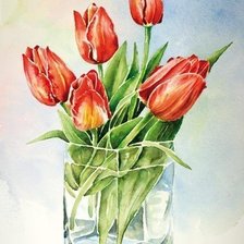 Схема вышивки «Тюльпаны»