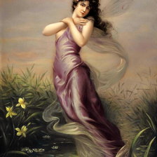 Схема вышивки «девушка»