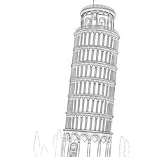Схема вышивки «пизанская башня»