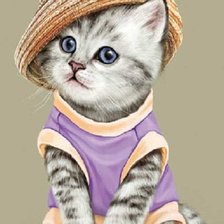 Схема вышивки «кот»