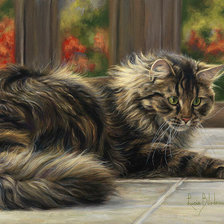 Схема вышивки «кот»