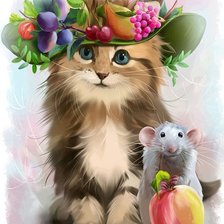 Схема вышивки «кот»