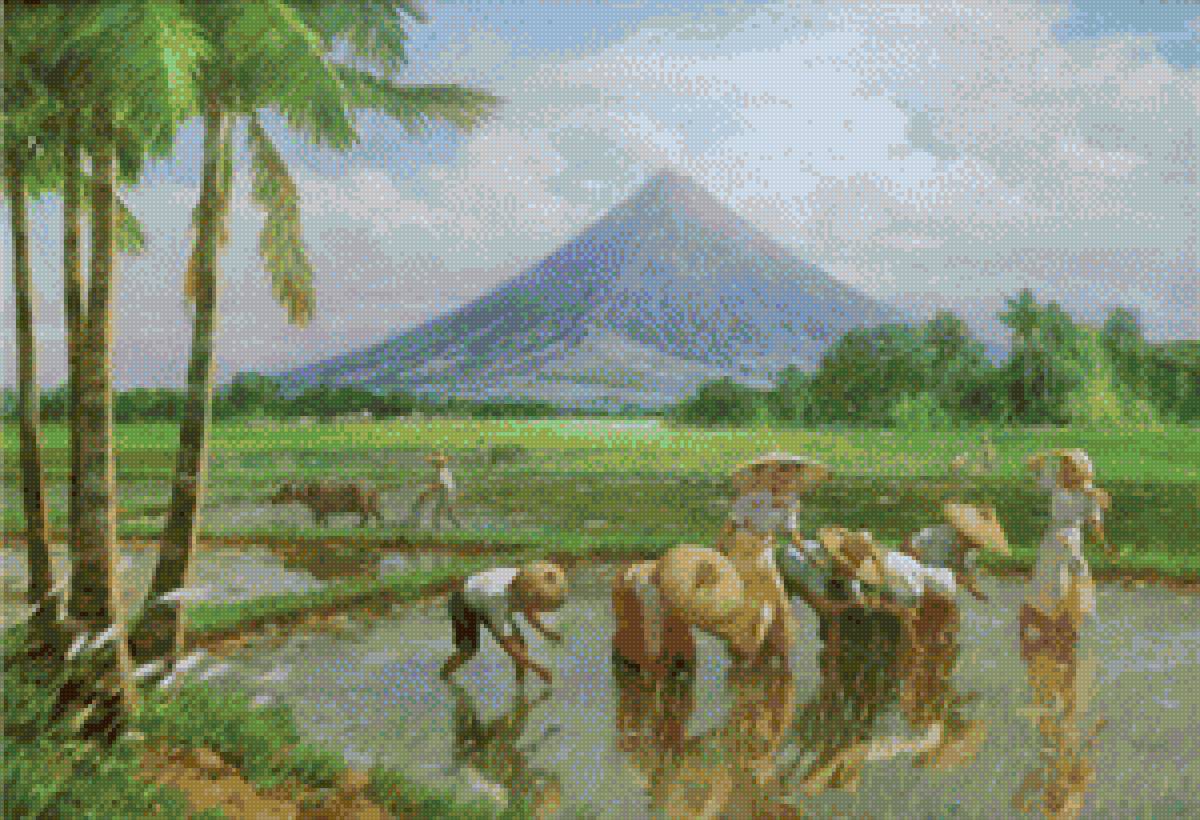 1949 Rice Planting - amorsolo, painting - предпросмотр