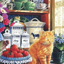 Схема вышивки «кот»