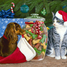 Схема вышивки «кот»