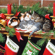 Схема вышивки «кот»