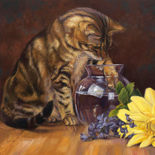 Схема вышивки «кот»