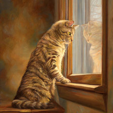 Схема вышивки «кот»