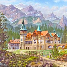 Схема вышивки «Замок»