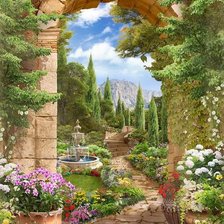 Схема вышивки «Пейзаж»