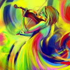 Схема вышивки «скрипачка»