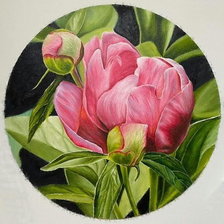 Схема вышивки «Пион»