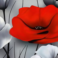 Схема вышивки «ТРИПТИХ МАК 2»