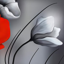 Схема вышивки «ТРИПТИХ МАК 3»