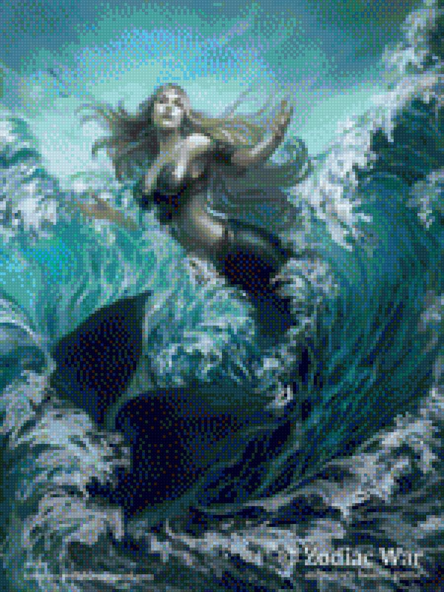 Морская девушка - чудеса, волна, море - предпросмотр