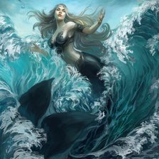 Схема вышивки «Морская девушка»