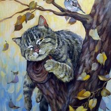 Схема вышивки «кот»