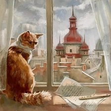 Схема вышивки «кот»