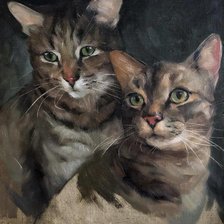 Схема вышивки «кот»