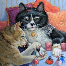 Схема вышивки «кот»