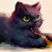 Схема вышивки «кот»